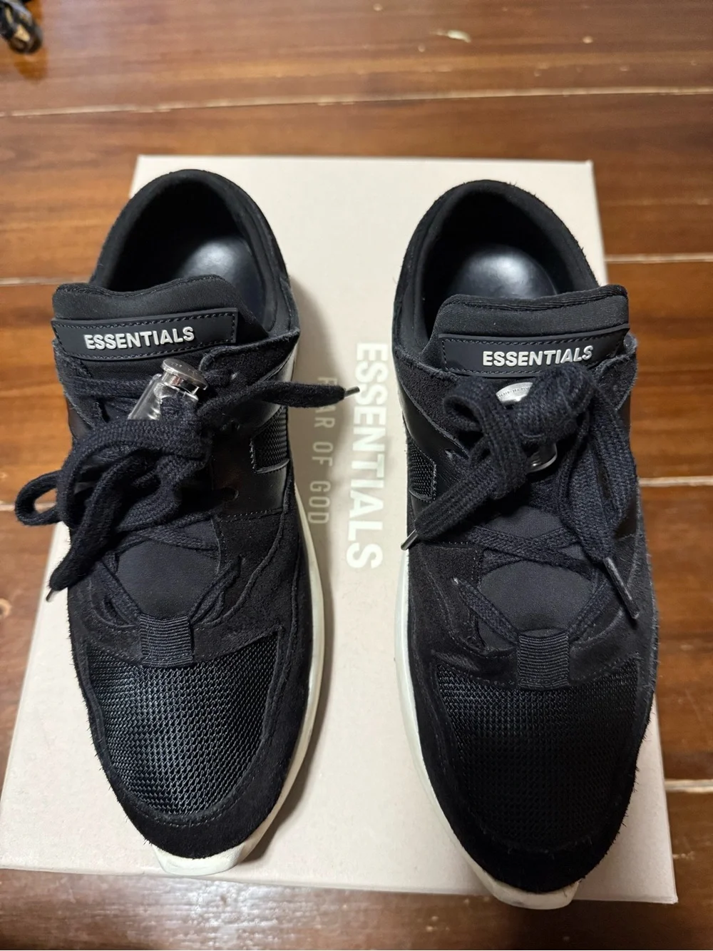 Fear of God ESSENTIALS Black with Off-White Sole Women's Sneakers